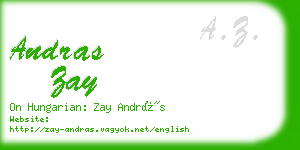 andras zay business card